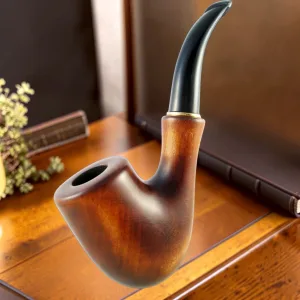 Smoking Pipe Sherlock Holmes Style Carved Pear Root Wood 53.98 mm Bowl Height