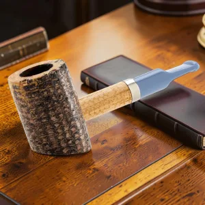 J Bird Poker Corn Cob Pipe Natural Material 1.75 Inch Bowl Height
