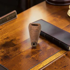 Cool Smoke Tobacco Pipe, Pear Wood, 2 Piece Straight or Bent Style